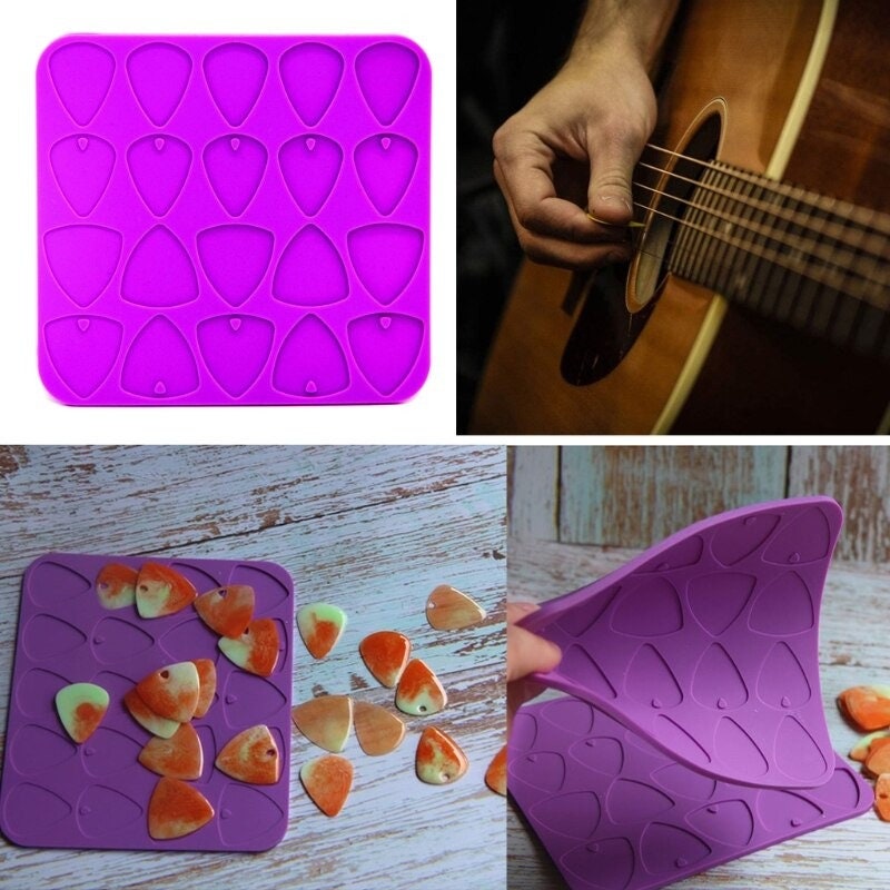 Guitar Pick Silicone Resin Molds Uniques Sizes Etsy