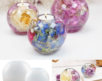 Sphere Tealight Holder Silicone Resin Votive Candle Mold