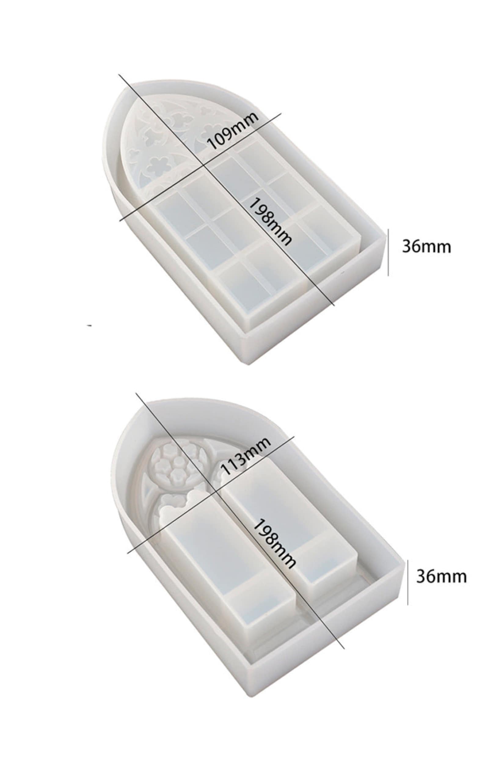 Stained Glass Silicone Resin Mold Trinket Dish Church Etsy