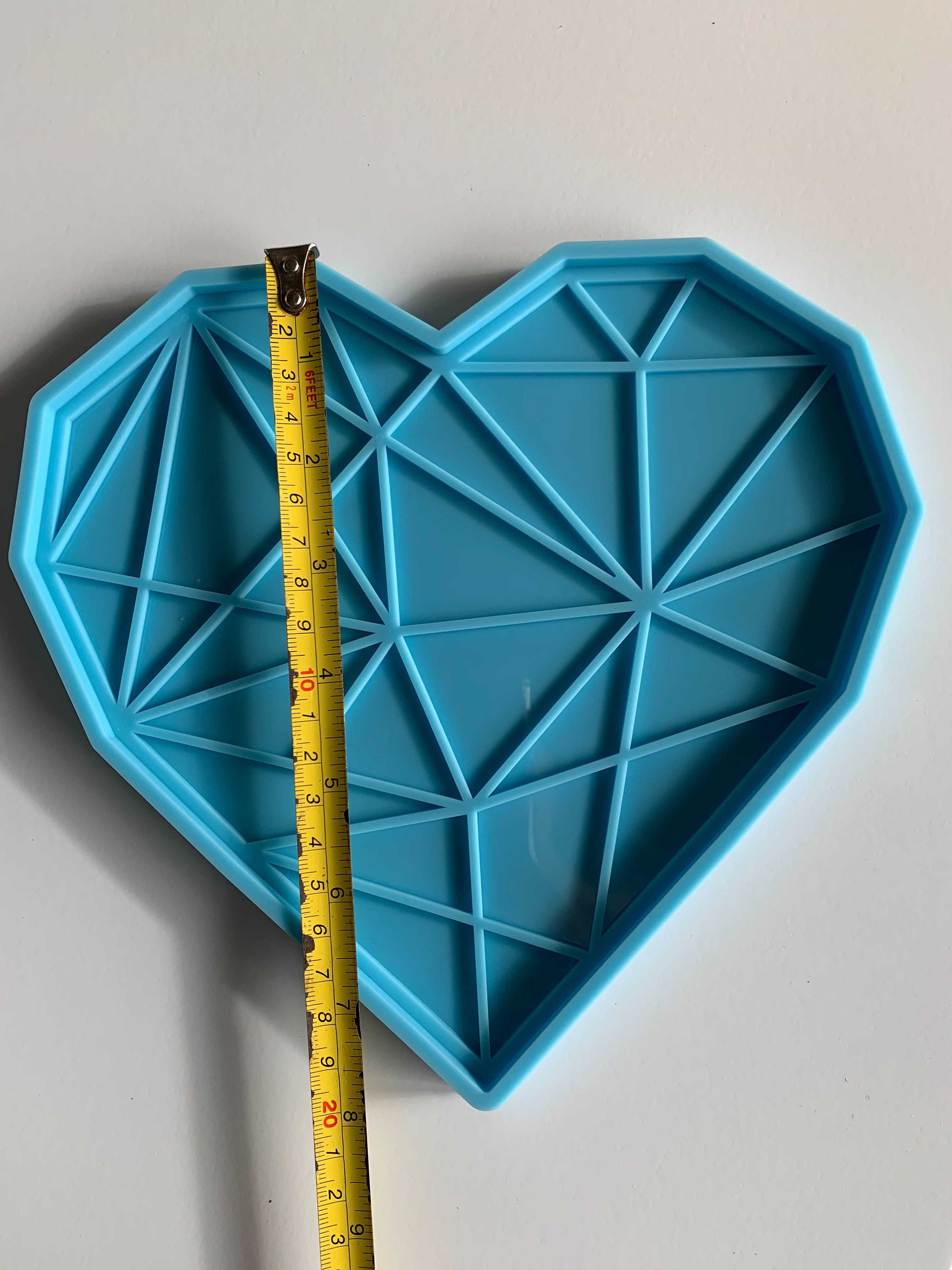 Geometric Heart Silicone Mold-Love Heart Resin Mold-Heart Shaped Keychain  Mold-Heart Jewelry Pendant Mold-Epoxy Resin Mold
