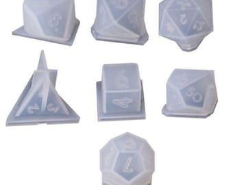 7 Shapes Dice Square Triangle Dice Mold NEW KIT