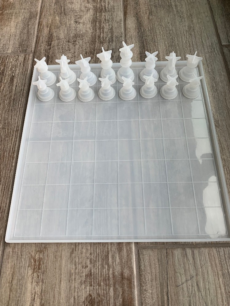 NEW Silicone Chess Mold-chess Resin Molds-chessboard Resin Mold-chess Board  Silicone Mold-board Game Mold-resin Craft Mold 