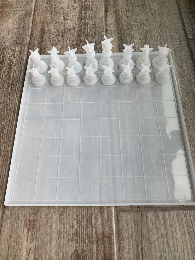 gotyou 6 Stück 3D Checkers Harzform, Schachspiel Epoxidharz Formen