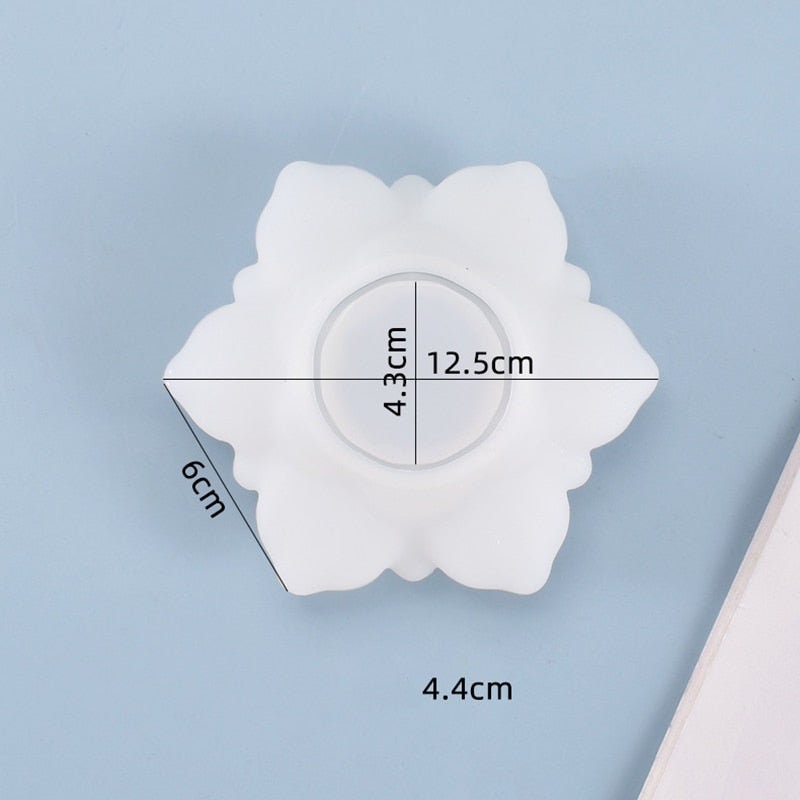 Stampo Silicone Portacandele Fiori Di Loto - 3 Pezzi Per Resina Epossidica E Decorazioni