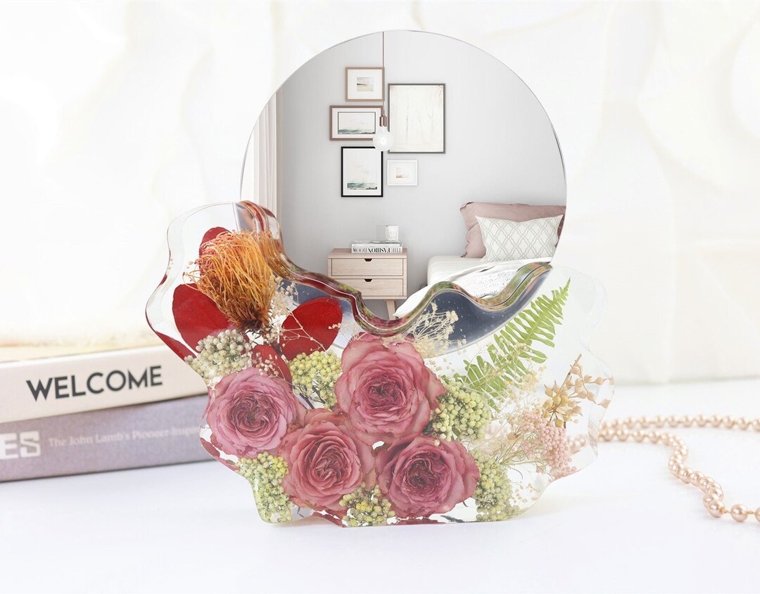 Flower Bouquet Resin Mold Base With Mirror Etsy