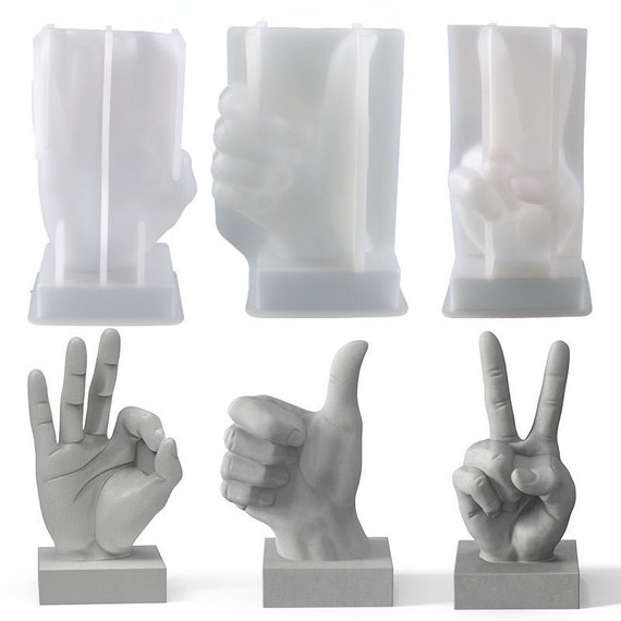 Hand Gesture Silicone Resin Molds, Unique Mold 