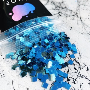 Icicle Blue Square Large Glitter for Resin