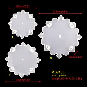Detailed Three Tier Resin Cake Stand Tray Mold