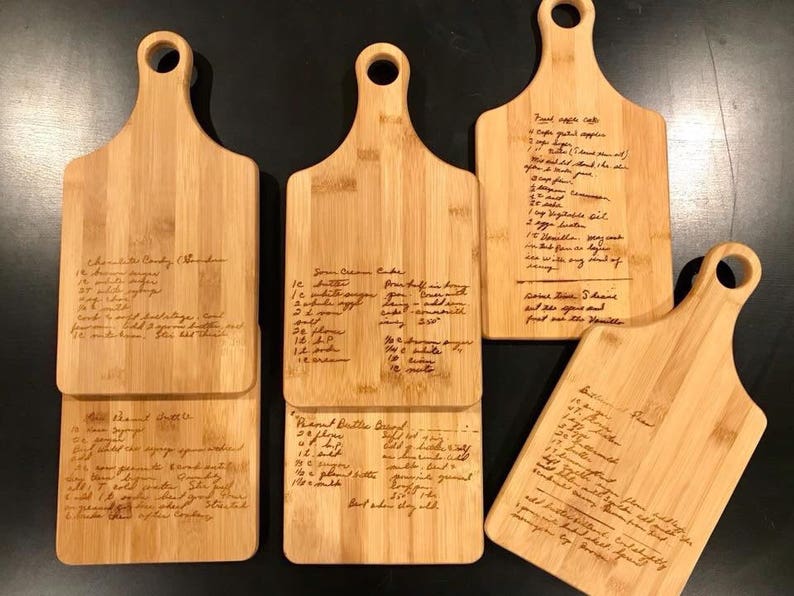 Custom Handwritten Recipe Cutting Board Personalized Etsy