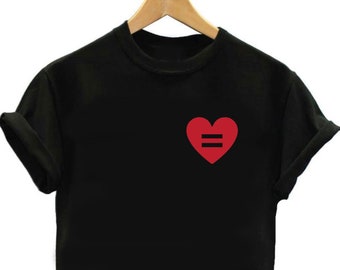 Equality Love Heart Shirt - LGBT Human Rights - Unisex Tee