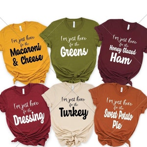 Fun Thanksgiving Dinner Dish Design File - Svg Png Jpg  family food Turkey Dressing Ham Greens Sweet Potato Pie Macaroni & Cheese Humor Cute