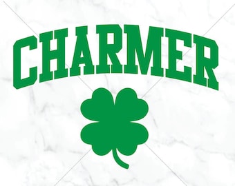 Charmer Lucky Shamrock - Mignon - Svg Fichier Sublimation Craft Trèfle St. Patricks Day Four Leaf Clover March Holiday Téléchargement numérique instantané