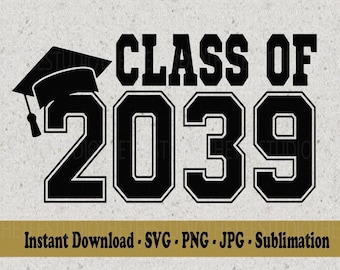 Class of 2039 Grow With Me Shirt Design (Digital Download)