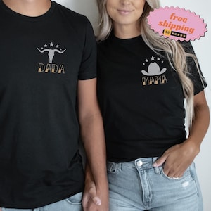 Mom and Dad Tee First Rodeo Family Birthday Shirts Rodeo Birthday Boy Tee Rodeo 1st Birthday Matching Mommy and Me Family Shirts Custom Name