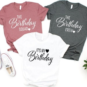 È il mio compleanno Squad Crew Bundle Design digitale Carino SVG Compleanno Regina - Maglietta di compleanno Ragazza donna uomo Festa Stampabile File di taglio Cricut