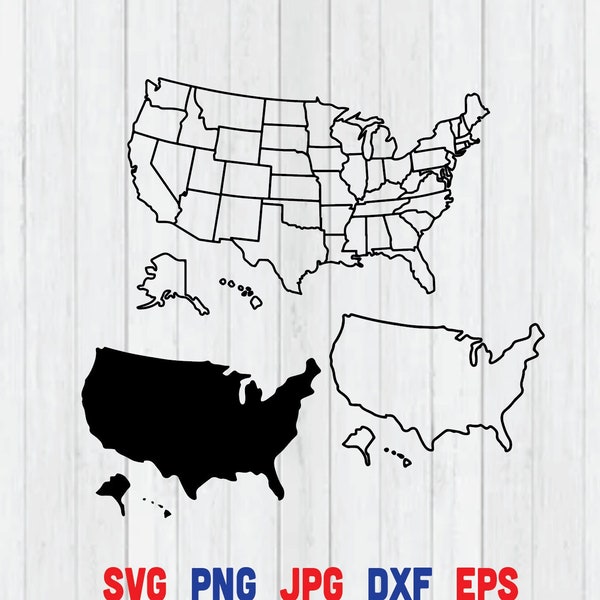 USA map svg - United USA Country and states map - American states Outline Image - History School USA states outline