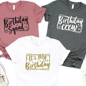 È il mio compleanno Squad Crew Bundle Design digitale Carino SVG Compleanno Regina - Maglietta di compleanno Ragazza donna uomo Festa Stampabile File di taglio Cricut