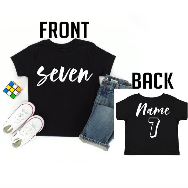 Seven Year Old Boys Birthday Shirt Etsy Canada