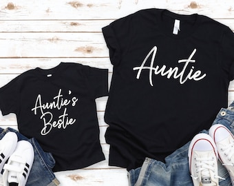 Aunt and Nephew Cute Matching Shirt and Onesie Set