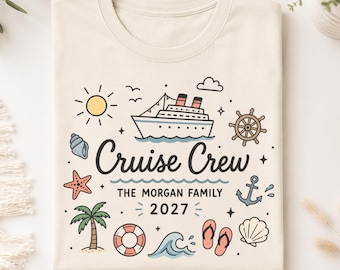 Cruise Crew Shirt, Custom Family Cruise Shirt, Family Vacation Tee, Matching Cruise Shirts, Tropical Vacation Shirt