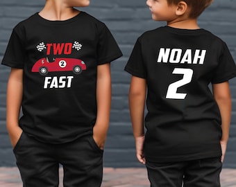 Two fast race car shirt, Racing tshirt, Racecar birthday shirt, Birthday boy shirt, Racecar birthday party, Race car shirt, Custom race car