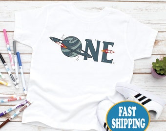 1st Birthday Shirt Planet Rocket Ship , First Birthday Shirt, Birthday Space Shirt, Space Shirt, Birthday Outfit, First Trip Around the Sun