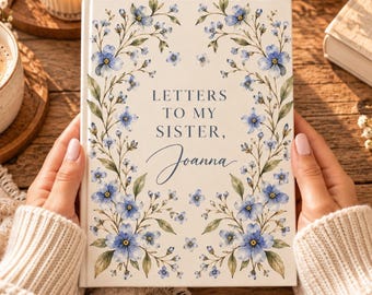 Letters to My Sister Grief Journal, Personalized Memorial Notebook, Flowers Floral Sympathy Gift