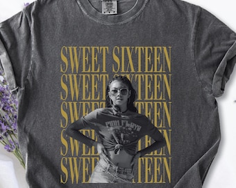 Sweet Sixteen Custom Vintage Style Photo Shirt – Birthday Party Tee