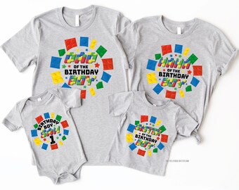 Bricks Family Matching Shirts, Building Blocks, Mom Dad Kid Baby Shirts, Matching Family Shirts, Birthday Shirts, of the Birthday Boy Theme