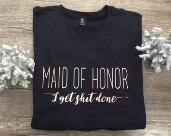 maid of honor tee shirt