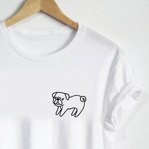 Dog Shirt - Pug Tshirt - Pet Unisex Women Men Shirt Youth - Dog Lover Walk Toy Breed Puppy Graphic Animal Leash Collar Cute Pugs