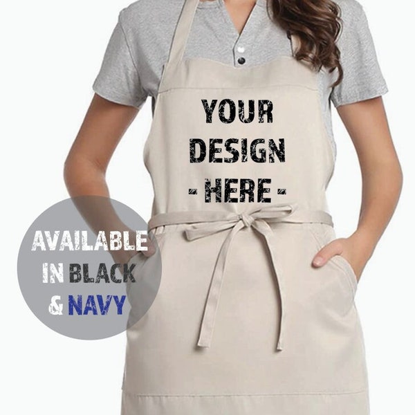 Custom Logo Cooking Aprons Etsy