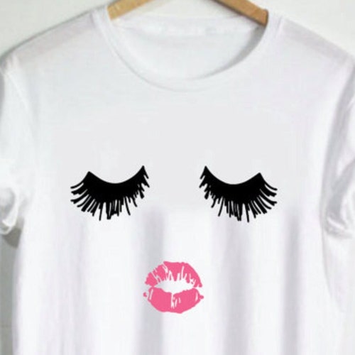 Eyelashes and Lips Shirt Womans Tee or Unisex Adult Shirt - Etsy