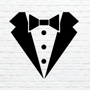 Tuxedo SVG - Image for Use - Suit Tie Outfit Wedding Groom - Download svg eps dxf png jpg