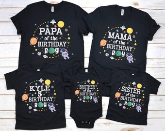 Astronaut Birthday Shirt, Family Space Shirts, Family Planets Shirt, Matching Birthday Boy, Space Birthday Shirts, Birthday Rocket Shirt