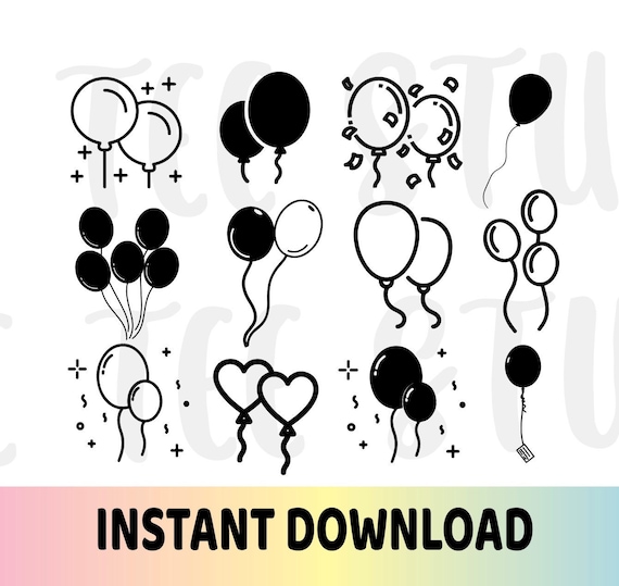 SVG > balloons string - Free SVG Image & Icon.