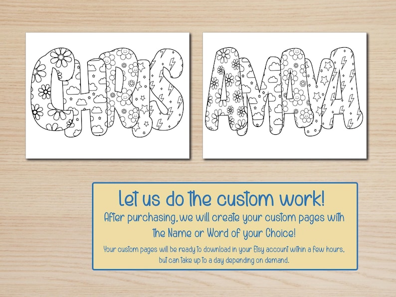 Fun Name Pattern Personalized Name Coloring Page: Fun Patterns (digital Download) - Etsy