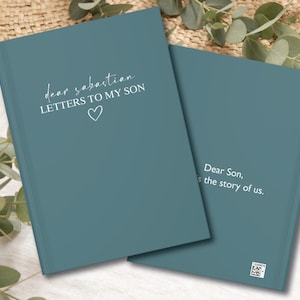 Cartas a mi hijo, diario personalizado con nombre gráfico, cuaderno de recuerdo, diario para el Día de la Madre, libro de recuerdos para baby shower, regalo para mamá