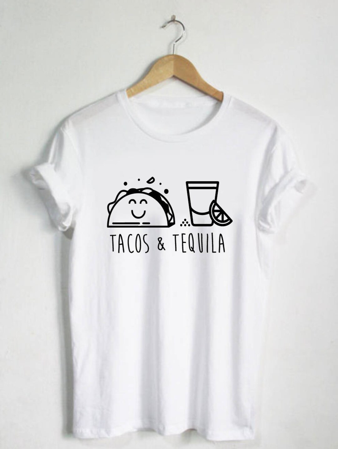 Tacos & Tequila Shirt Food Tshirt Unisex Tee or Womans Top Cute Graphic