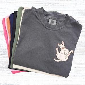 Bull Terrier Dog Shirt, Cute Pet Tee Comfort Colors Bella Canvas Gildan Puppy Graphic Dog Lover Shirt Youth Unisex Animal Shirt Pocket Funny