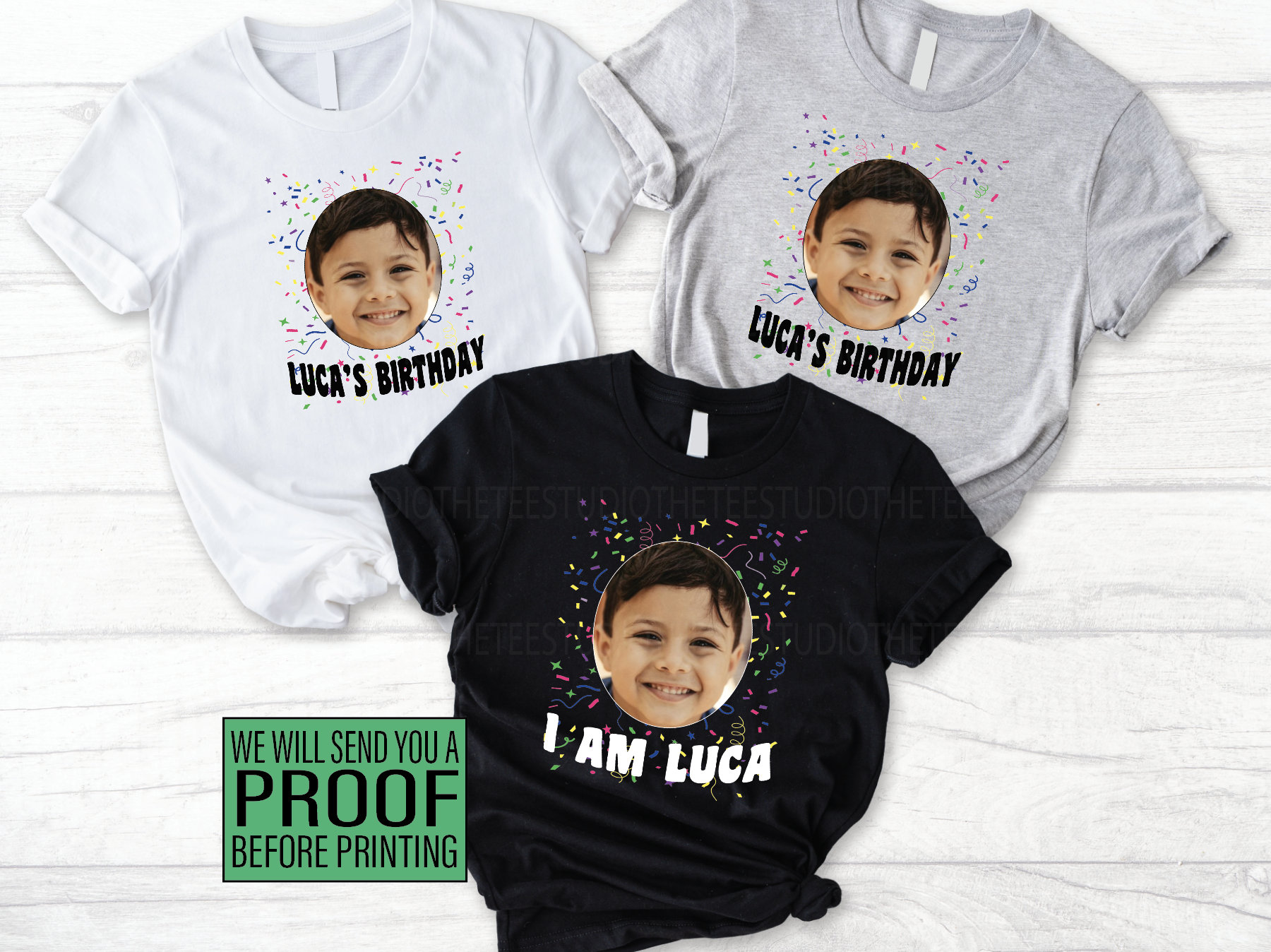 Camiseta de cumpleaños personalizada con cara divertida: camiseta grupal  con foto personalizada - Etsy México, image size:1800x1348