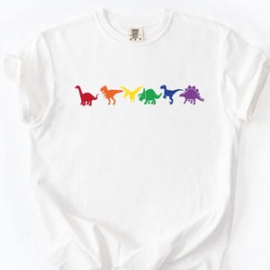 Rainbow Dinosaur Pride Shirt: LGBT Dino T-Rex Tee image 5