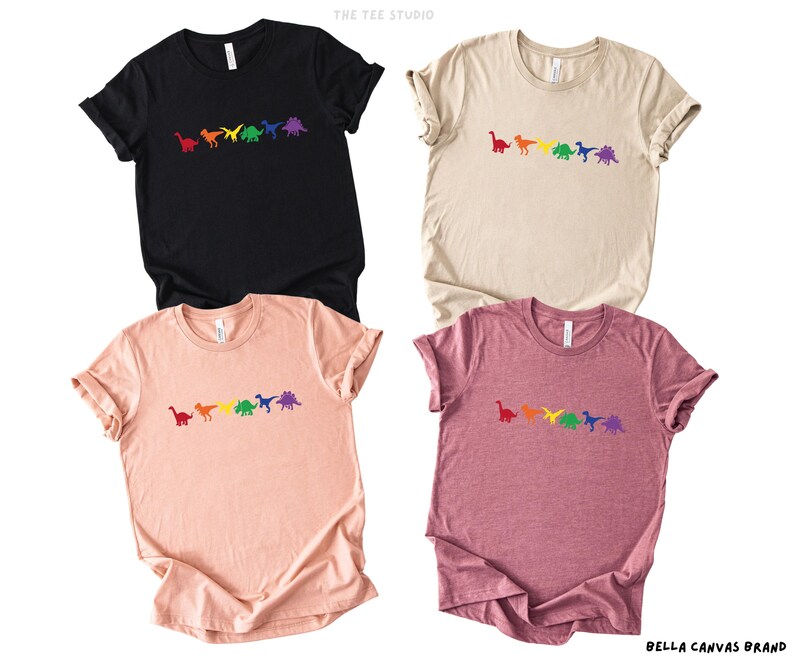 Rainbow Dinosaur Pride Shirt: LGBT Dino T-Rex Tee image 8