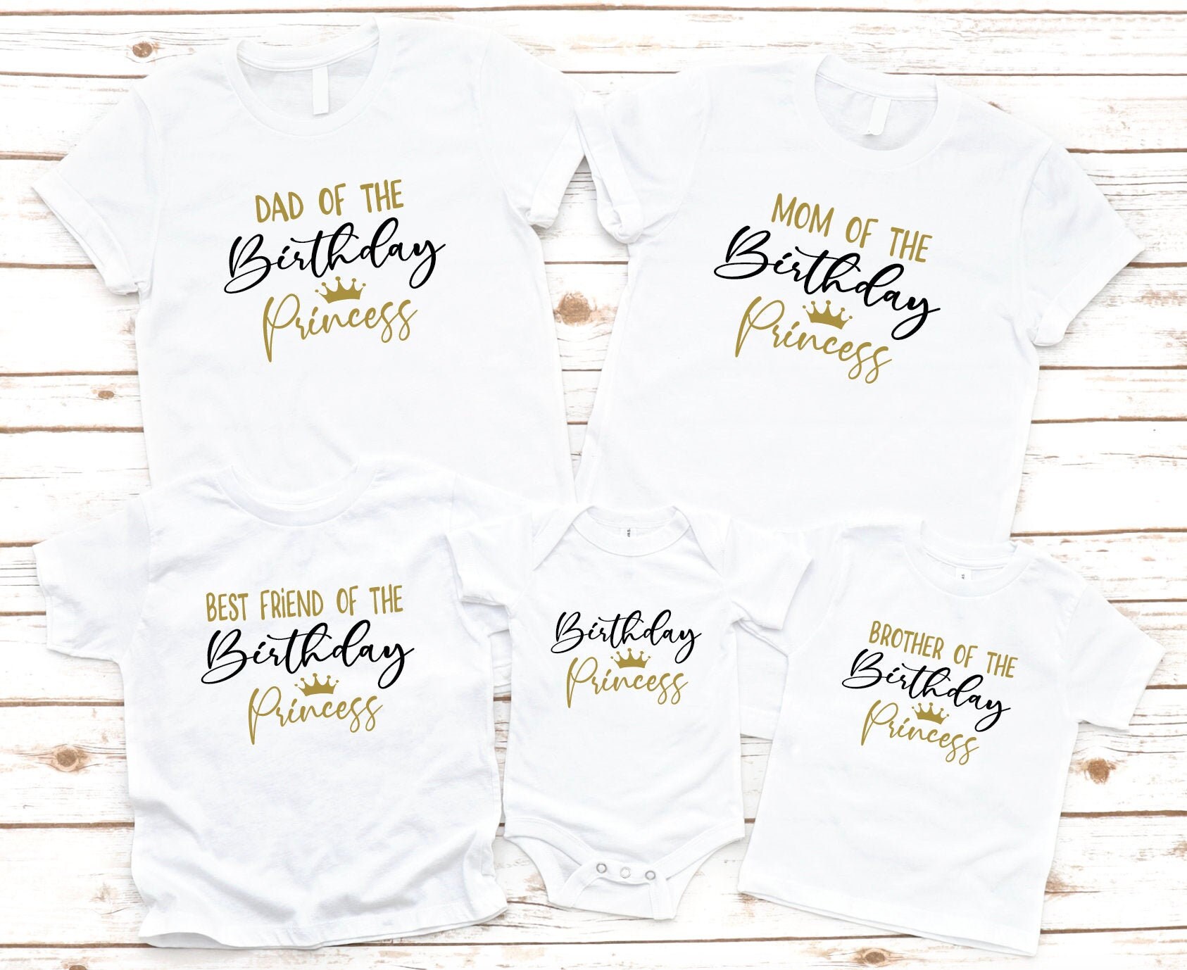 Birthday Princess Custom Shirts Mom Dad 