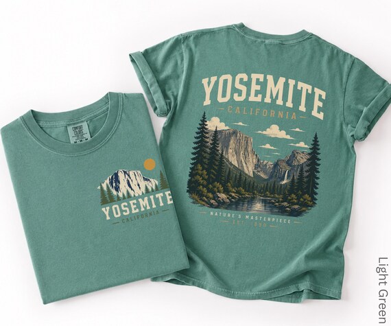 Yosemite California Shirt - National Park Tee Nature Mountain Travel Souvenir Gift Outdoor