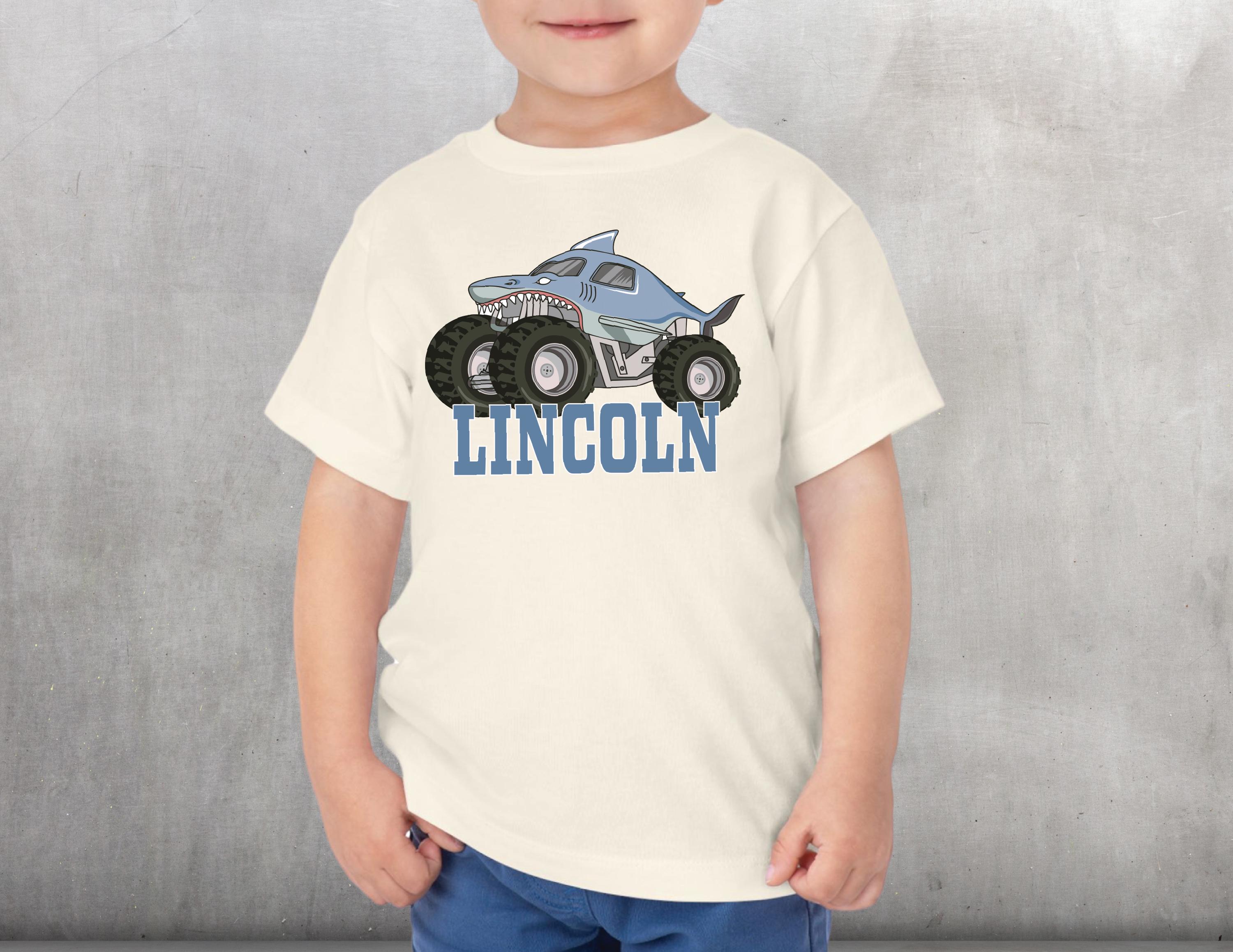 Personalized Monster Truck Birthday Shirt: Custom Name Party Tee
