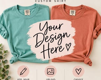 Comfort Colors Personalized Shirt, Photo Upload, Custom Text, Graphic Tee, Christmas Gift