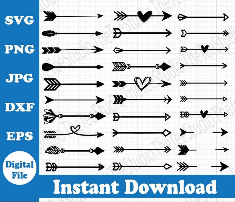 Arrows Svg Bundle Cut File Arrows Craft Art Classroom Etsy