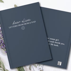 Cartas a nuestra hija de mamá y papá, cuaderno personalizado con nombre, recuerdo para el Día de la Madre, el Día del Padre, diario, libro de recuerdos para niña