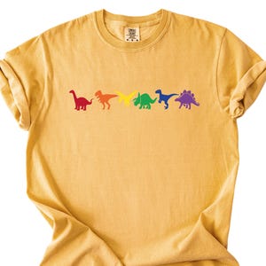 Rainbow Dinosaur Pride Shirt: LGBT Dino T-Rex Tee image 6